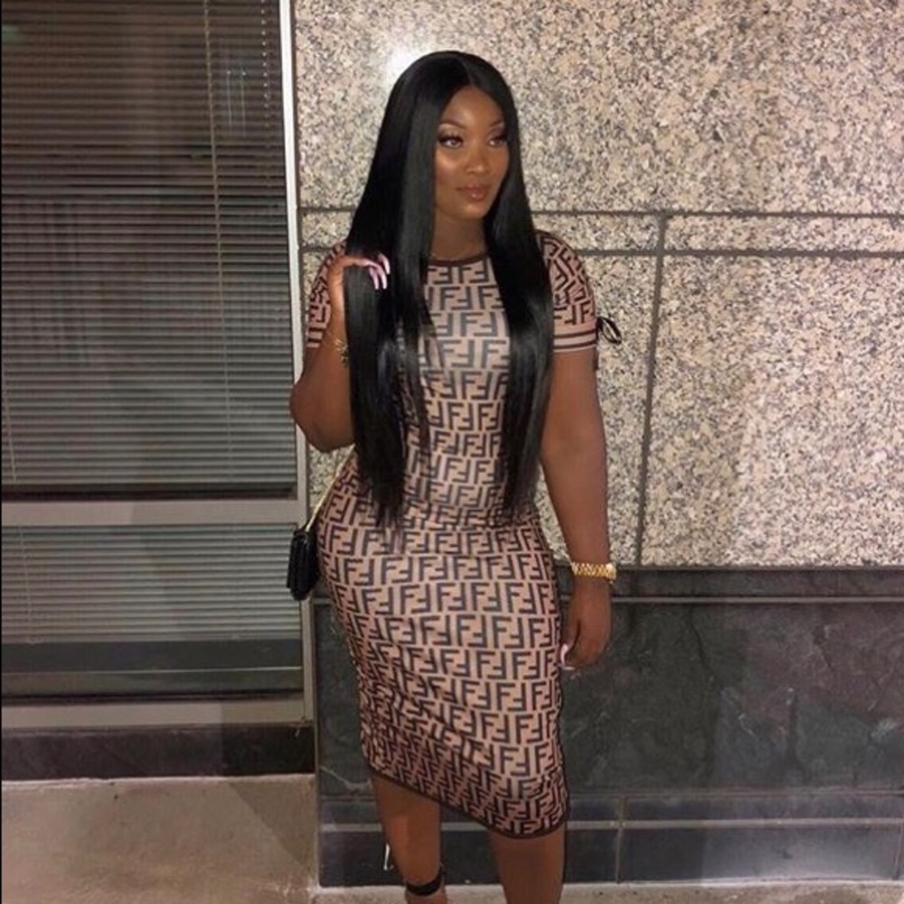 Double F Print Dress